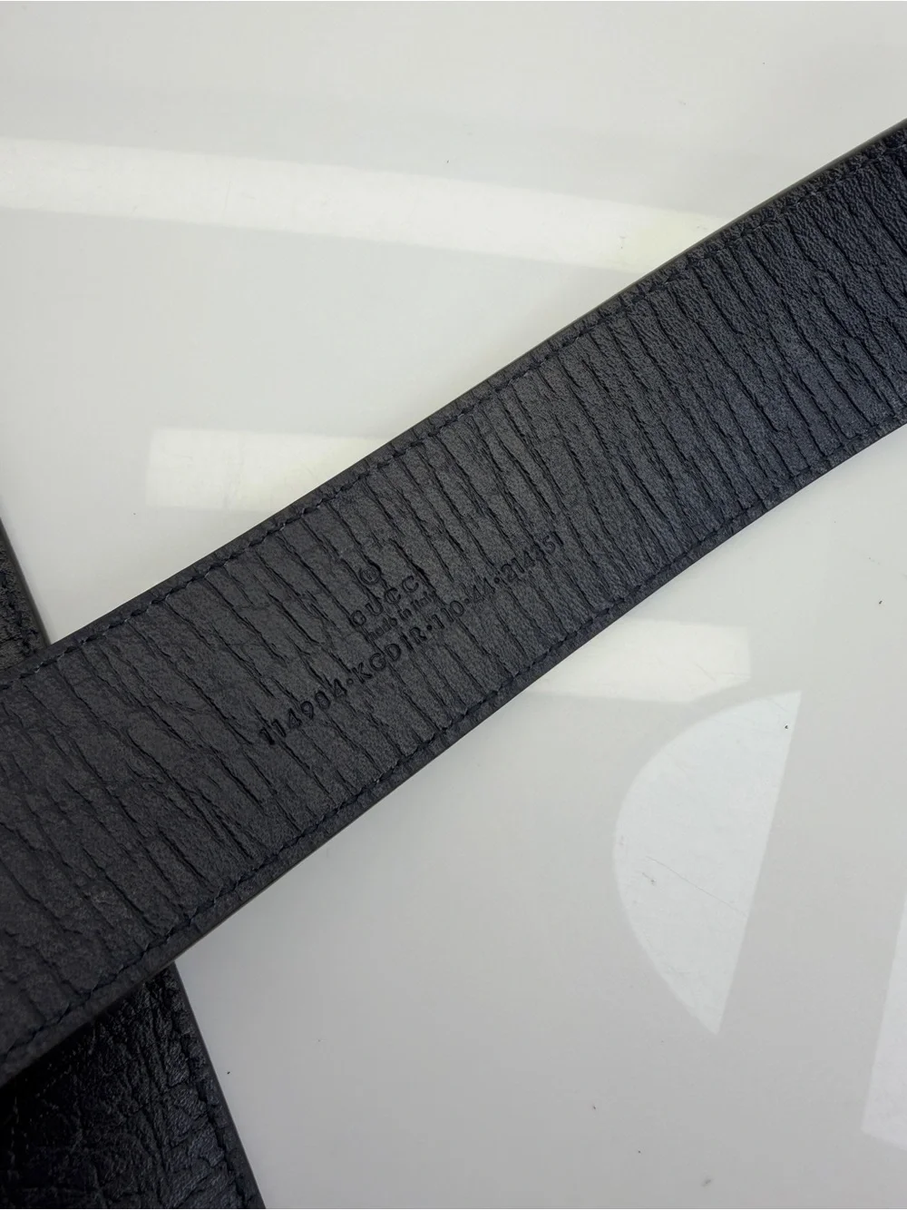 Gucci Supreme GG Monogram Canvas Belt  Silver-Tone Double G Buckle 110/44 114984